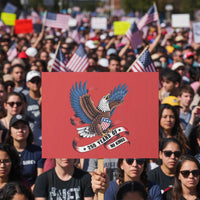 No Kings Protest Sign USA 250th Anniversary Freedom Eagle