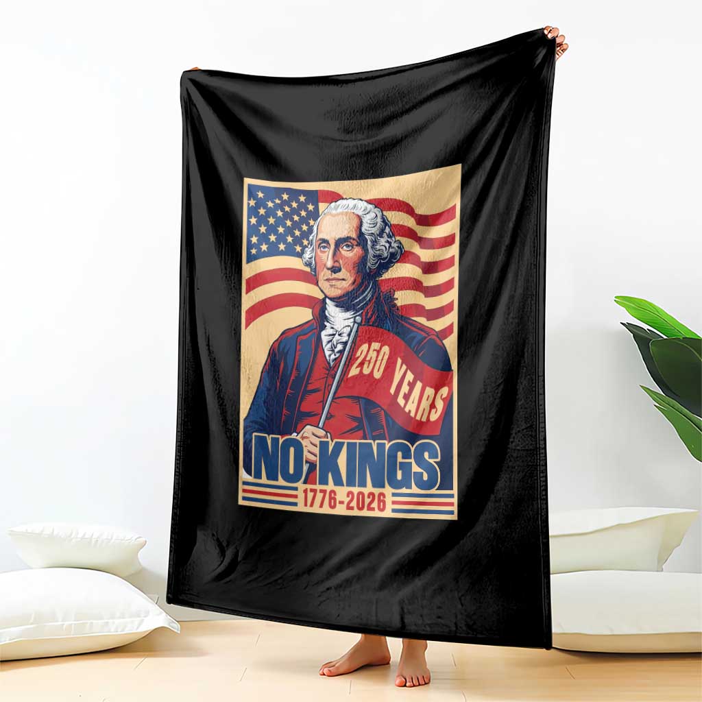 Funny George Washington Freedom Protest Throw Blanket No Kings