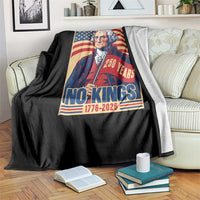 Funny George Washington Freedom Protest Throw Blanket No Kings