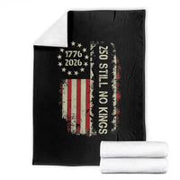250 Still No Kings Throw Blanket Vintage Patriotic Flag