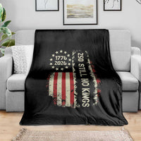 250 Still No Kings Throw Blanket Vintage Patriotic Flag