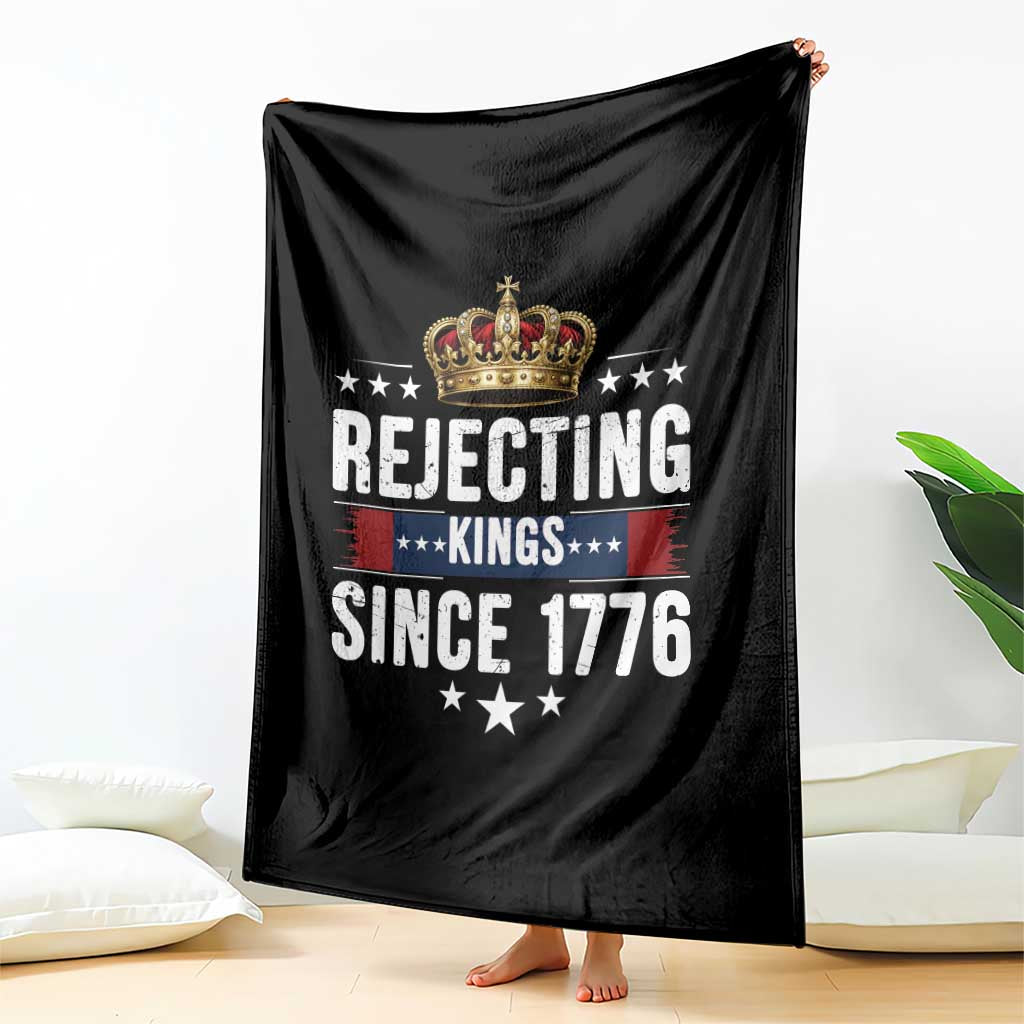 Rejecting Kings Since 1776 Throw Blanket Anti Authoritarian Protest