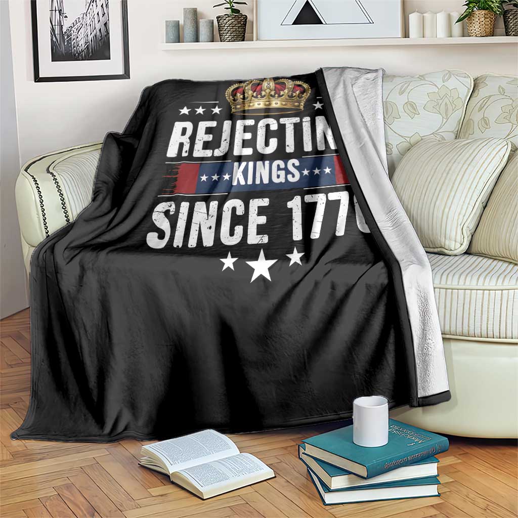 Rejecting Kings Since 1776 Throw Blanket Anti Authoritarian Protest