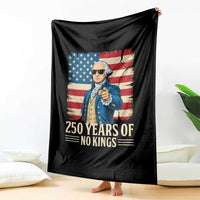 No Kings 250 Years George Washington Throw Blanket