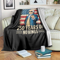 No Kings 250 Years George Washington Throw Blanket