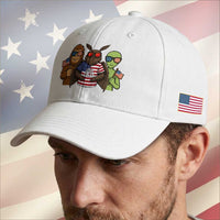 Funny Bigfoot Mothman Alien Baseball Cap USA 250th Anniversary