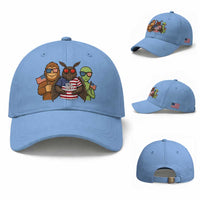 Funny Bigfoot Mothman Alien Baseball Cap USA 250th Anniversary