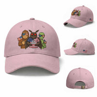 Funny Bigfoot Mothman Alien Baseball Cap USA 250th Anniversary