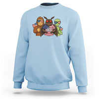 Funny Bigfoot Mothman Alien Sweatshirt USA 250th Anniversary