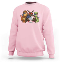 Funny Bigfoot Mothman Alien Sweatshirt USA 250th Anniversary