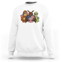 Funny Bigfoot Mothman Alien Sweatshirt USA 250th Anniversary