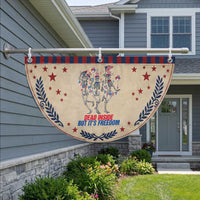 Funny Dancing Skeleton Patriotic Fan Flag Dead Inside But Its Freedom