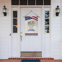 Patriotic Dancing Skeleton Garden Flag Dead Inside But Its Freedom