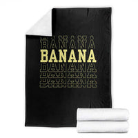 Banana Layered Text Graphic Throw Blanket Banana Lover Gift
