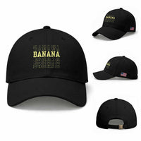 Banana Layered Text Graphic Baseball Cap Banana Lover Gift