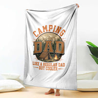 Camping Dad Like A Regular Dad But Cooler Throw Blanket Funny Fathers Day Gift