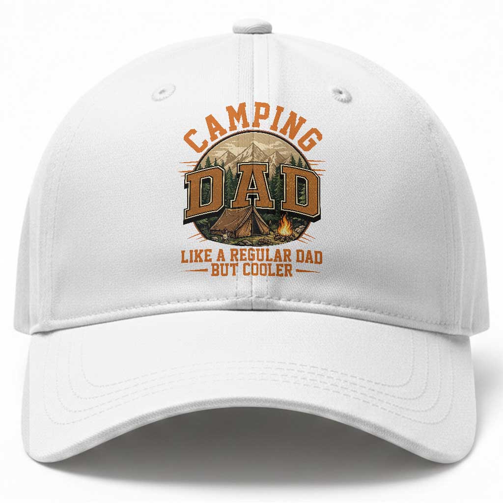 Camping Dad Like A Regular Dad But Cooler Baseball Cap Funny Fathers Day Gift
