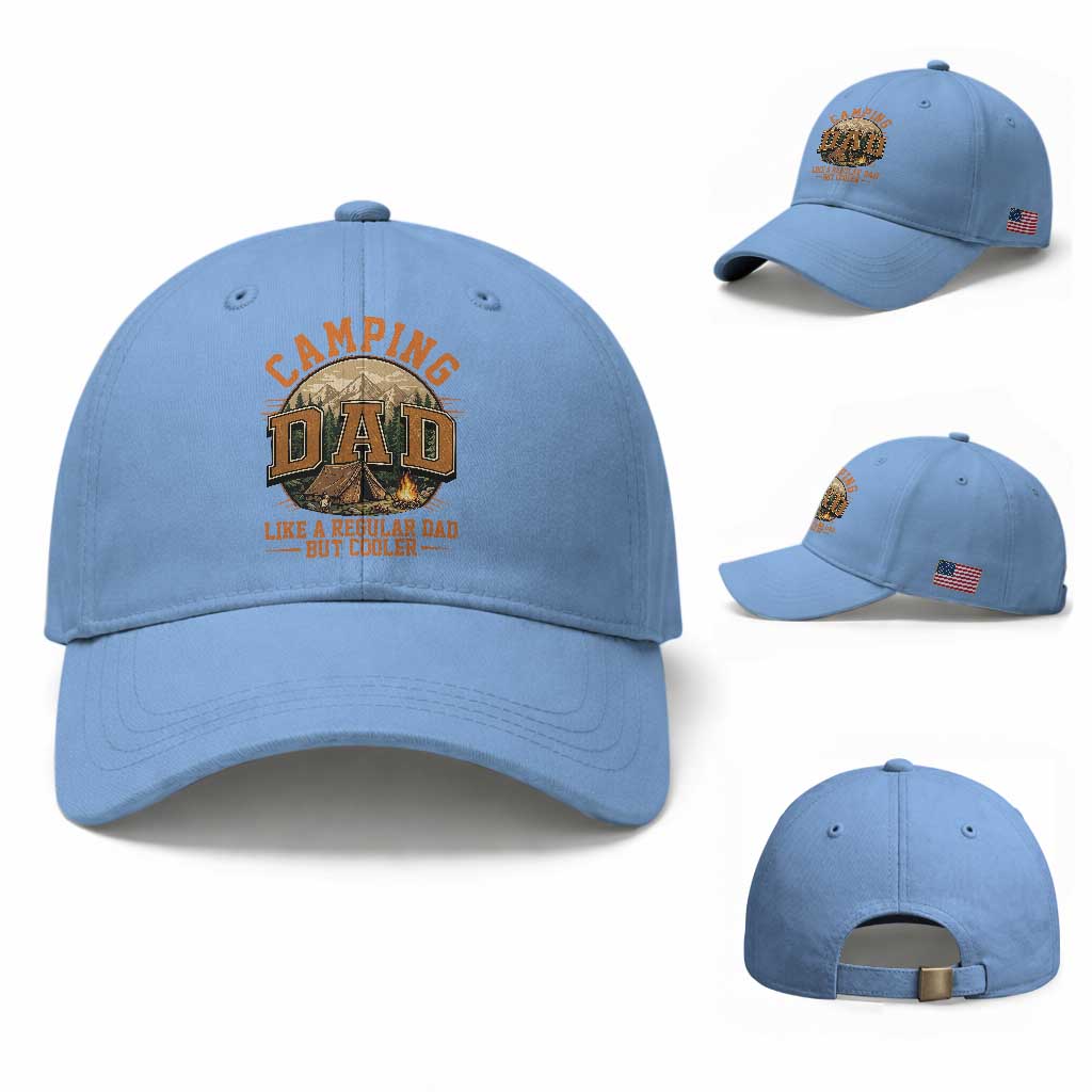 Camping Dad Like A Regular Dad But Cooler Baseball Cap Funny Fathers Day Gift