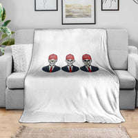 Skeleton See No Crimes Hear No Truth Throw Blanket Funny Political Satire