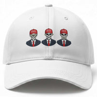 Skeleton See No Crimes Hear No Truth Baseball Cap Funny Political Satire