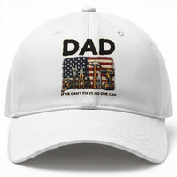 Mechanic Dad American Flag Baseball Cap If He Cant Fix It No One Can