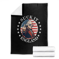 Funny George Washington Revolutionary War Throw Blanket Suck It England