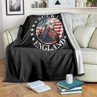 Funny George Washington Revolutionary War Throw Blanket Suck It England