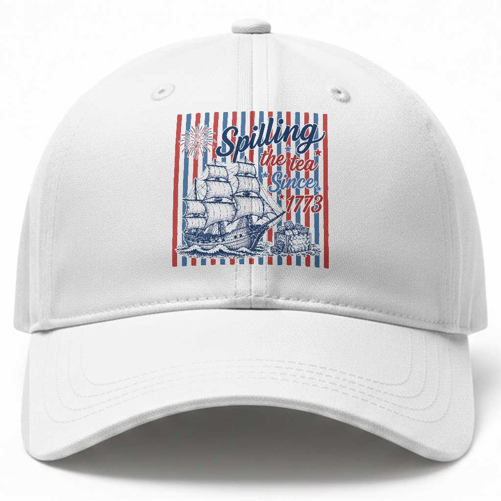 Spilling The Tea Since 1773 Baseball Cap Boston Tea Party USA History Humor