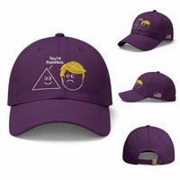 Funny Political Geometry Joke Baseball Cap Youre Pointless Graphic