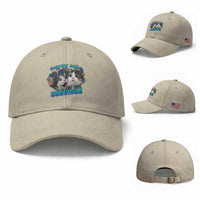 Tummy Ache Survivor Baseball Cap Funny Cat Meme For Cat Lover