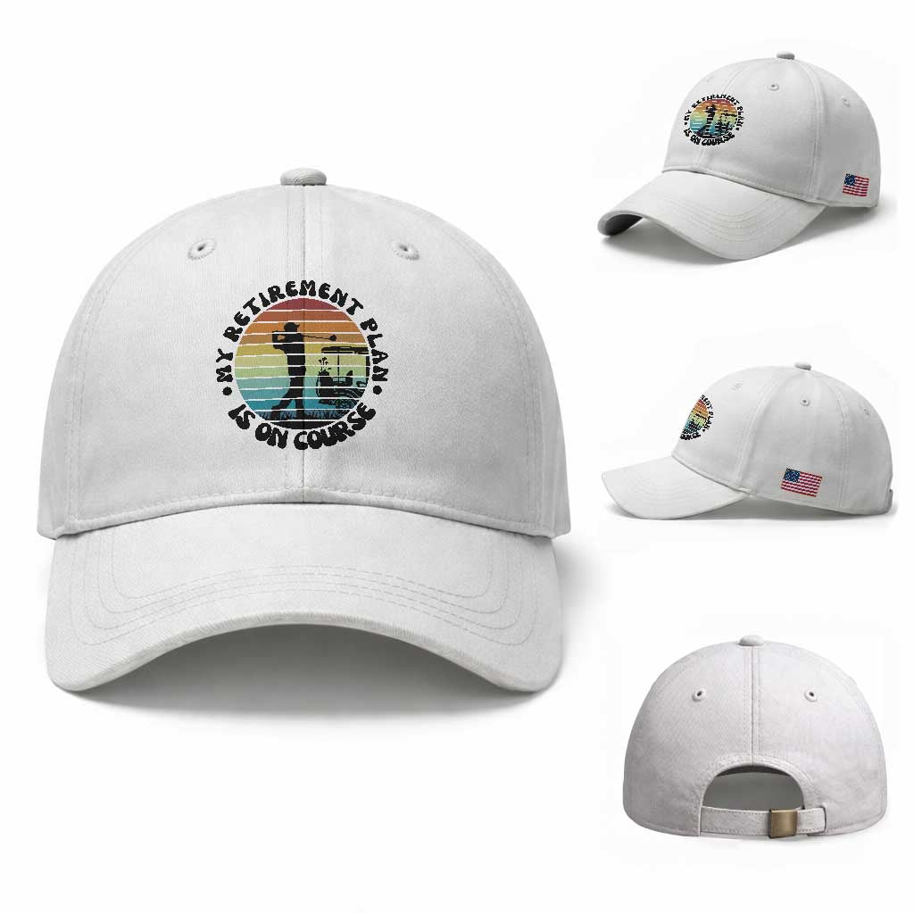My Retirement Plan Is On Course Baseball Cap Retired Golfer Gift