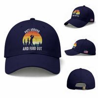 Funny Golf Quote Baseball Cap Putt Around And Find Out