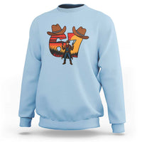 Six Seven Meme Cowboy Sweatshirt Funny Western 67 Trend Gift - Wonder Print Shop