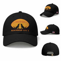 Football Lover Gift Baseball Cap Midwest Wolf Spirit