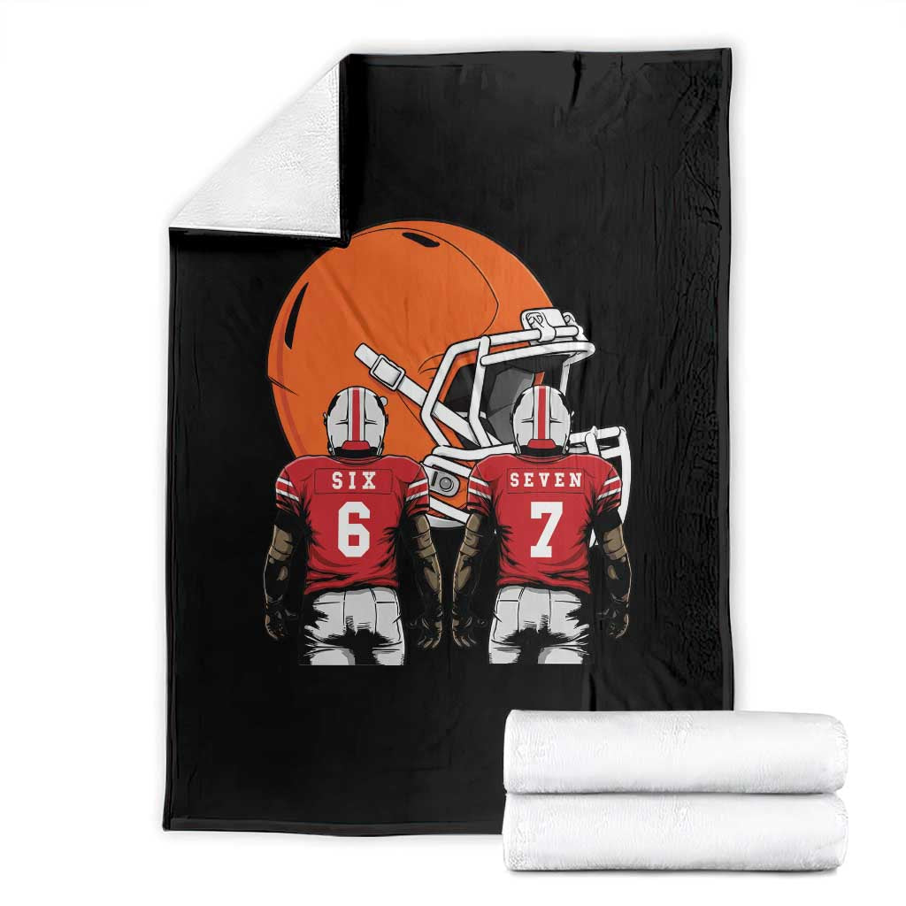 Funny American Football Throw Blanket Six Seven Meme - Wonder Print Shop