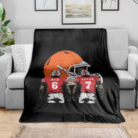 Funny American Football Throw Blanket Six Seven Meme - Wonder Print Shop