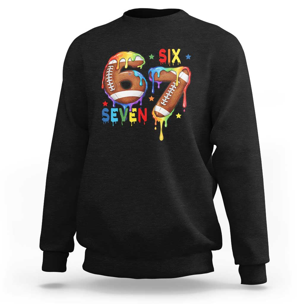 Funny American Football Sweatshirt 67 Viral Gen Alpha Slang Gift