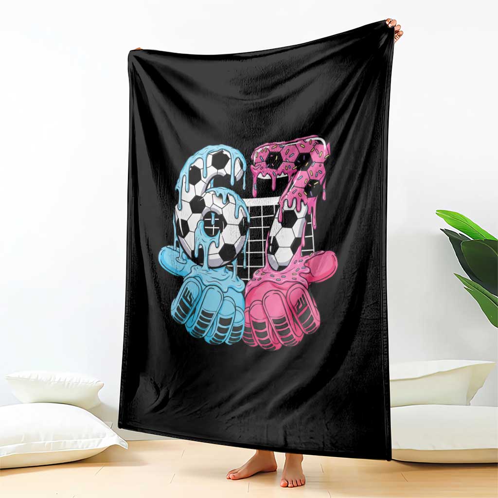 Drip Soccer Six Seven Meme Throw Blanket Funny Gen Alpha Slang