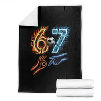 Funny Soccer Lover Throw Blanket Six Seven Meme Trending Gift