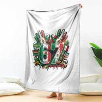 Funny Mexico Soccer Throw Blanket Six Seven Meme Trending Gift