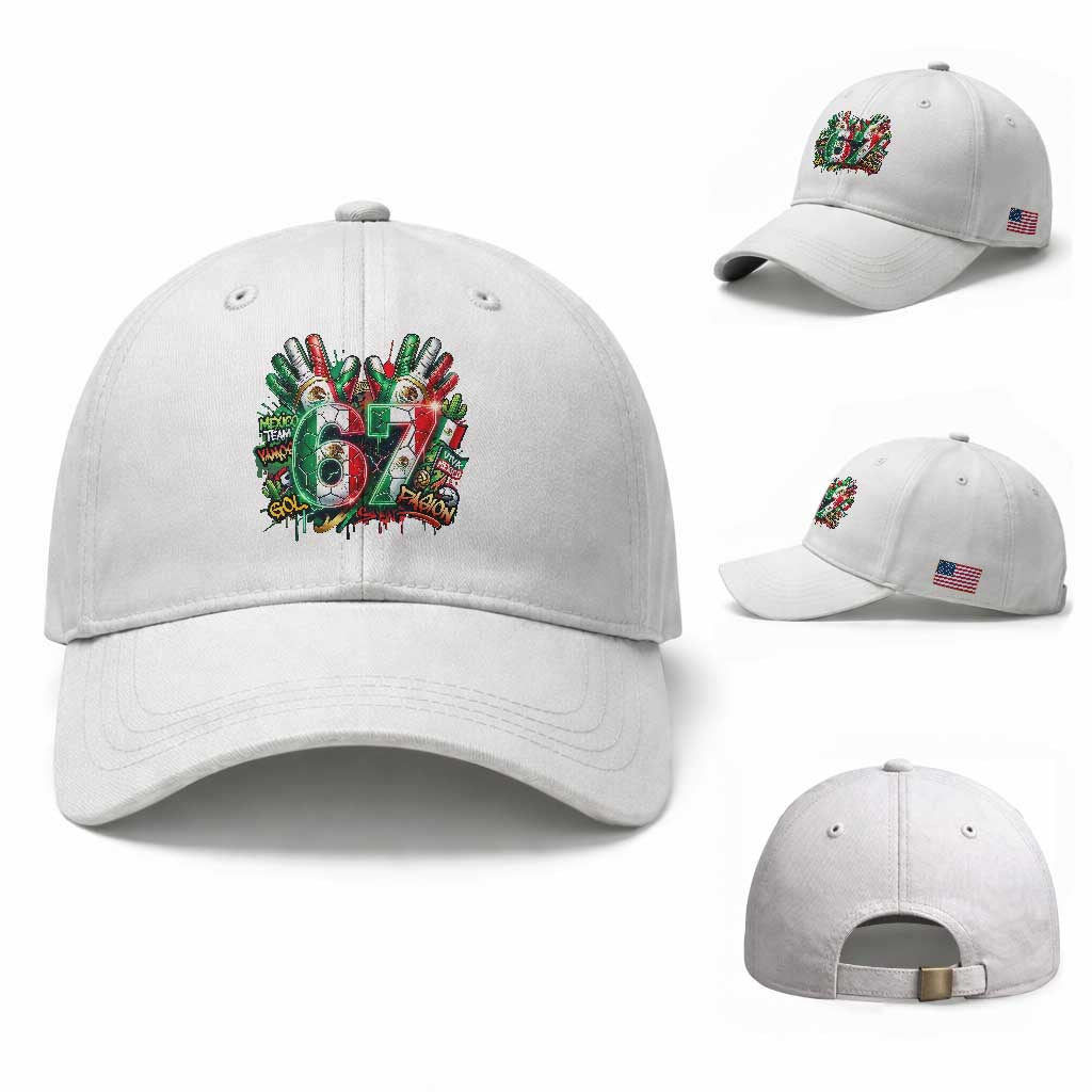 Funny Mexico Soccer Baseball Cap Six Seven Meme Trending Gift