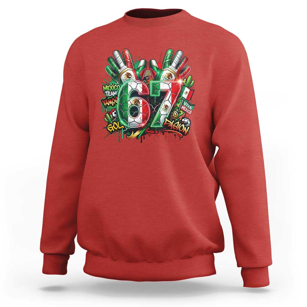 Funny Mexico Soccer Sweatshirt Six Seven Meme Trending Gift