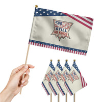 Crown Protest 250 Still No Kings Patriotic Handheld Flag American Independence Pride