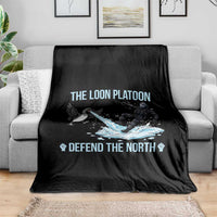 The Loon Platoon Defend The North Throw Blanket Minnesota State Bird Rebel