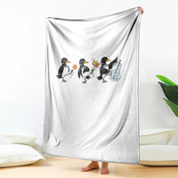 Funny No Kings MN Rebel Loon Throw Blanket Minnesota State Pride