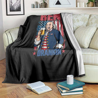 Benjamin Franklin Throw Blanket Funny Patriotic Founding Father