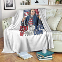 Patriotic Benjamin Franklin Throw Blanket 250 Years Of Freedom