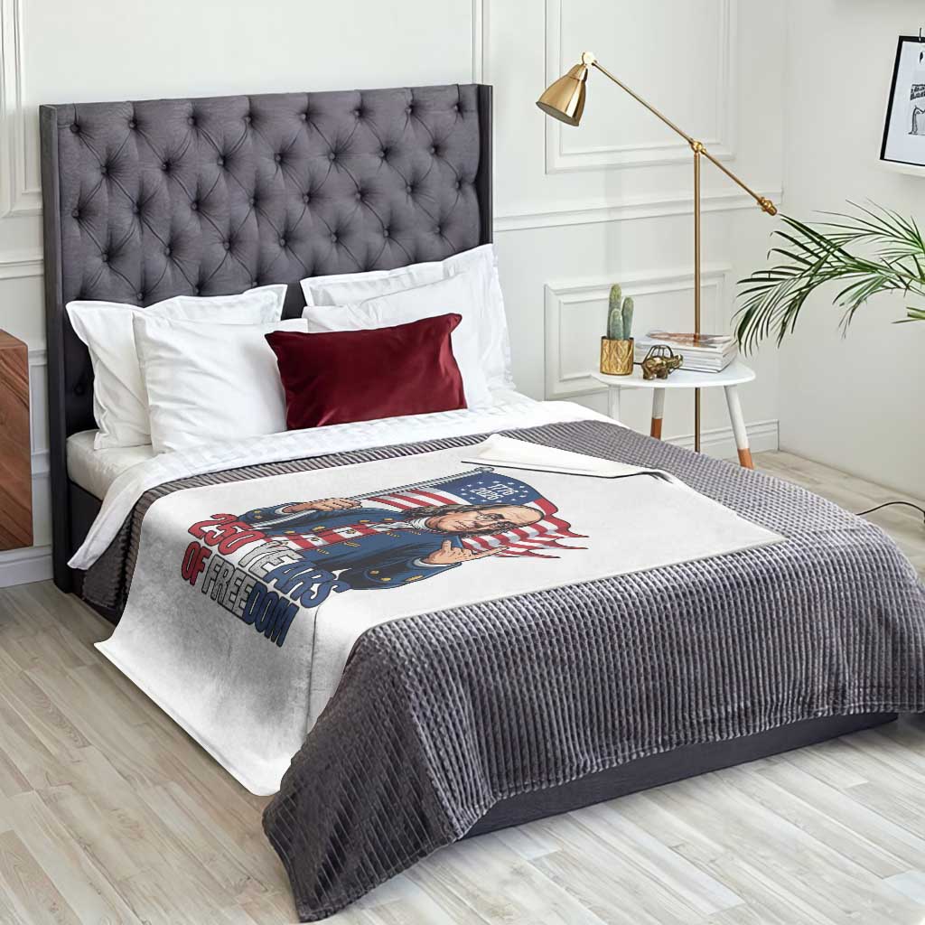 Patriotic Benjamin Franklin Throw Blanket 250 Years Of Freedom