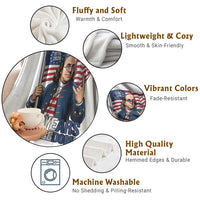 Patriotic Benjamin Franklin Throw Blanket 250 Years Of Freedom