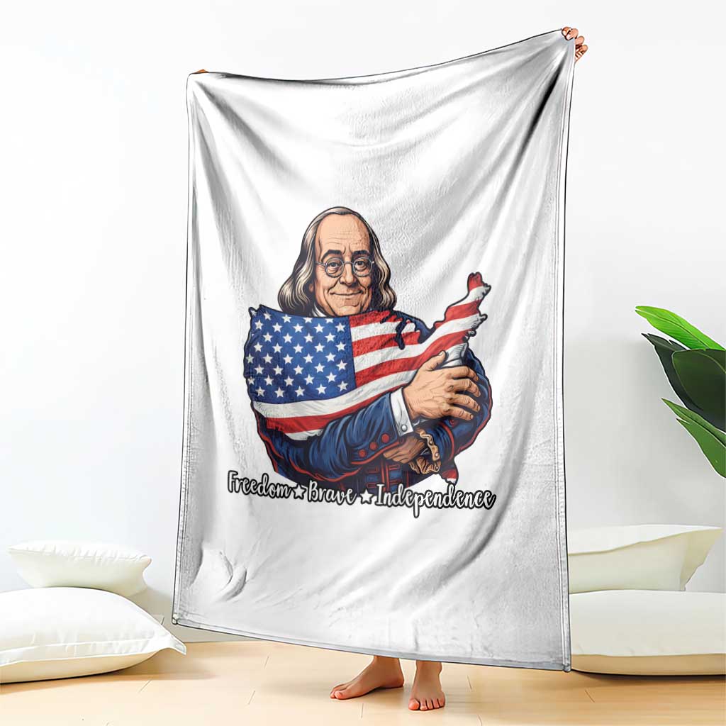 Benjamin Franklin Throw Blanket Freedom Liberty Independence American History